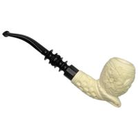 AKB Meerschaum Carved Bent Egg (Mcinar) (with Case)
