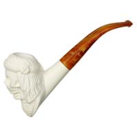 AKB Meerschaum Carved Indian Skull (with Case)