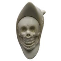 AKB Meerschaum Carved Hooded Skull (with Case)