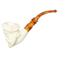 AKB Meerschaum Carved Bearded Man in Cap (with Case)