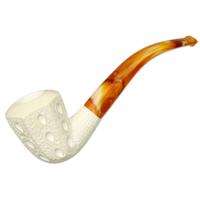 AKB Meerschaum Lattice Paneled Bent Dublin (with Case)
