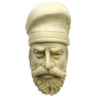 AKB Meerschaum Carved Bearded Man in Cap (with Case)