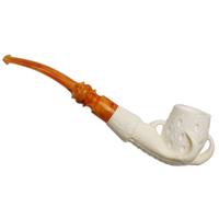 AKB Meerschaum Carved Claw Holding Vase (with Case)