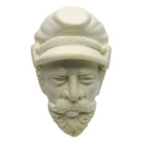AKB Meerschaum Carved Man in Cap (with Case)