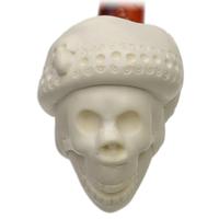 AKB Meerschaum Carved Pirate Skull (with Case)