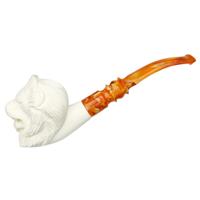 AKB Meerschaum Carved Lion (with Case)