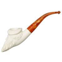 AKB Meerschaum Carved Bearded Man with Cap (with Case)