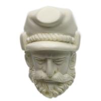 AKB Meerschaum Carved Man with Cap (with Case)