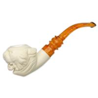 AKB Meerschaum Carved Tiger (with Case)