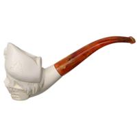 AKB Meerschaum Carved Pirate Skull (with Case)