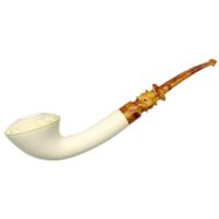 AKB Meerschaum Carved Bent Dublin (Selver) (with Case)
