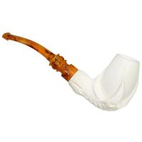 AKB Meerschaum Carved Dragon Claw Holding Egg (with Case)