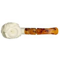 AKB Meerschaum Carved Man in Feathered Cap (with Case)