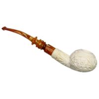 AKB Meerschaum Carved Floral Tomato (with Case)