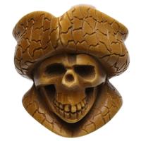 AKB Meerschaum Carved Pirate Skull (with Case)