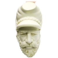 AKB Meerschaum Carved Man in Cap (with Case)