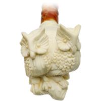 AKB Meerschaum Carved Owls (with Case)