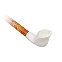 AKB Meerschaum Rusticated Freehand Churchwarden (with Case)