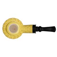 AKB Meerschaum Carved Reverse Calabash Bent Dublin (with Case)
