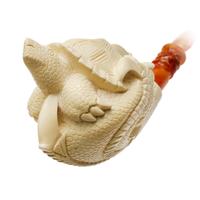 AKB Meerschaum Carved Dragon Claw Holding Turtle (I. Baglan) (with Case)