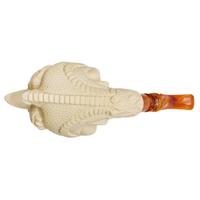 AKB Meerschaum Carved Dragon Claw Holding Turtle (I. Baglan) (with Case)