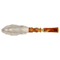 AKB Meerschaum Carved Dragon Claw Holding Lion Head (with Case)