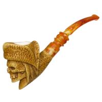 AKB Meerschaum Carved Pirate Skull (with Case)
