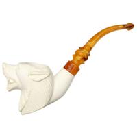AKB Meerschaum Carved Wolf (with Case)