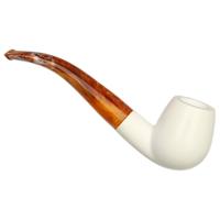 AKB Meerschaum Smooth Bent Billiard (with Case)