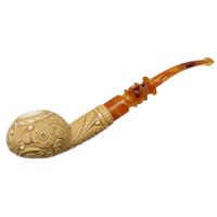 AKB Meerschaum Carved Floral Tomato (with Case)