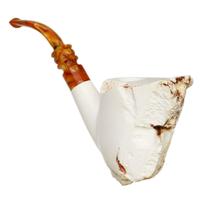 AKB Meerschaum Partially Rusticated Freehand (with Case)