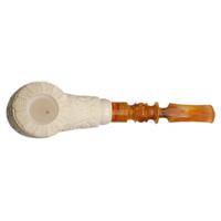 AKB Meerschaum Carved Floral Horn (I. Baglan) (with Case)