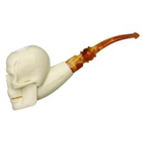 AKB Meerschaum Carved Skull (Hakan) (with Case)
