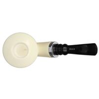 AKB Meerschaum Smooth Reverse Calabash Bent Dublin with Silver (with Case)