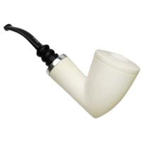 AKB Meerschaum Smooth Reverse Calabash Bent Dublin with Silver (with Case)