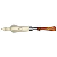 AKB Meerschaum Rusticated Horn with Silver (Ali) (with Case)