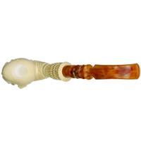 AKB Meerschaum Carved Hand Holding Skull (Ali) (with Case)