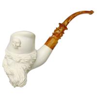 AKB Meerschaum Carved Bearded Man (Kenan) (with Case)