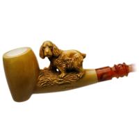 AKB Meerschaum Carved Dog (Kenan) (with Case)