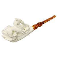 AKB Meerschaum Carved Dragon and Skull (Ali) (with Case)