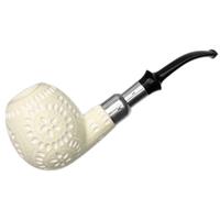 AKB Meerschaum Lattice Bent Apple with Silver (Tekin) (with Case)