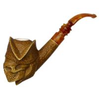 AKB Meerschaum Carved Pirate Skull (Ali) (with Case)