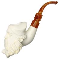 AKB Meerschaum Carved Bearded Man (Ali) (with Case)