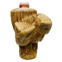 AKB Meerschaum Carved Owls (Ali) (with Case)