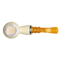 AKB Meerschaum Smooth Reverse Calabash Rhodesian with Silver (Koc) (with Case)