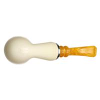 AKB Meerschaum Smooth Reverse Calabash Rhodesian with Silver (Koc) (with Case)