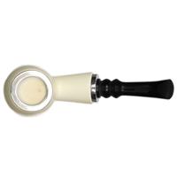 AKB Meerschaum Smooth Reverse Calabash Bent Egg with Silver (Koc) (with Case)