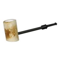 AKB Meerschaum Partially Rusticated Workhorse Poker (with Case)
