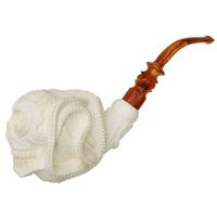 AKB Meerschaum Carved Skull with Octopus (I. Baglan) (with Case)