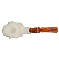 AKB Meerschaum Carved Skull with Octopus (I. Baglan) (with Case)